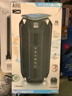 Altec Lansing Hydraboom Rugged Wireless Portable Speaker - Black